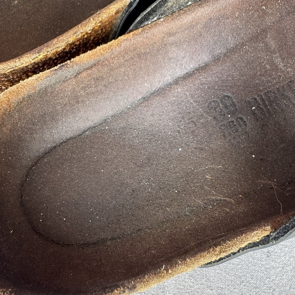 Size 39/W8 - Birkenstock Florida Black Triple Strap Florida Sandals - Picture 8 of 9